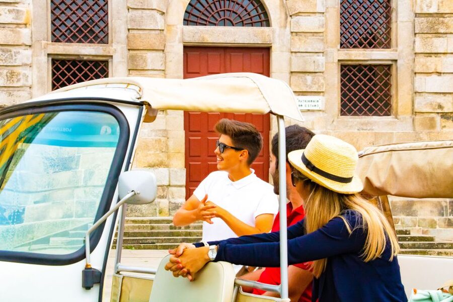 From Leixões: Private Porto Historic Center Tuk Tuk Tour - Ribeira and Serra do Pilar, the riverfront ending you came for