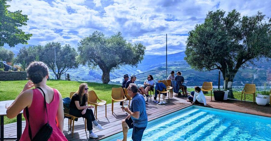 From Porto: 2 Wine Regions, Farm-to-Table Lunch & Boat - Farm-to-table lunch with Douro River views: what you should expect