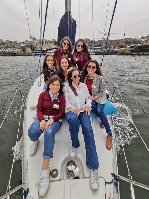 Porto: Charming Sailboat Bachelor Party with drinks - The Luiz I Bridge photo moment, and how to time your group shots