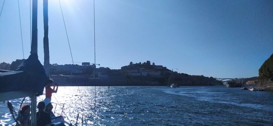 Porto Douro river boat tour or Amazing Sunset - Turning at Luiz I and heading toward Foz do Douro
