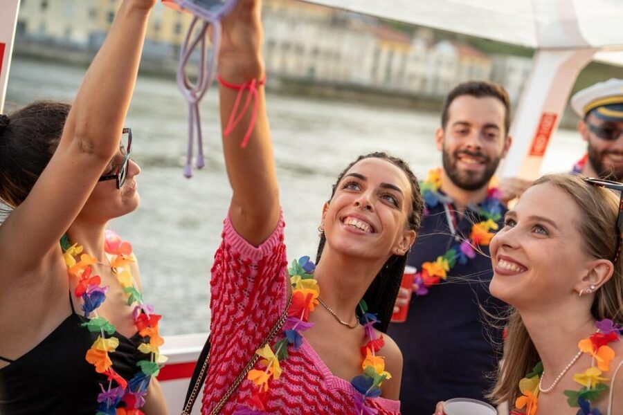 Porto: Douro River Party Boat with Sunset Option & 6 Bridges - DJ, Drinks, and the Real Deal About the No-Seats Setup