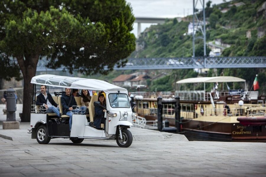Porto: Private Sightseeing Tour by Electric Tuk Tuk - Ponte Luís I and Palácio da Bolsa: river trade energy