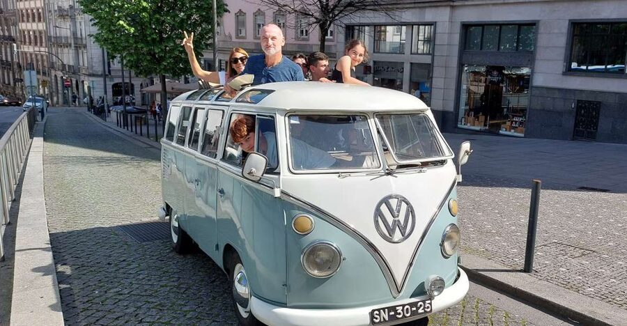Porto: Private Sightseeing Tour by VW Kombi (2–8 People) - Bridge views: Luís I and Maria Pia in the context of the river