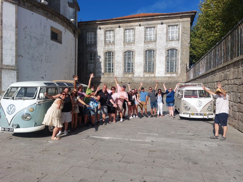 Porto: Private Sightseeing Tour by VW Kombi (2–8 People) - Douro Riverfront and Vila Nova de Gaia’s wine-cellar view across the water