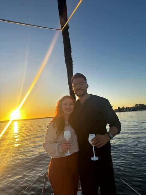 Porto: Sunset Sailboat Tour with Welcome Drink - Porto and Gaia from deck level, why the Douro sunset works