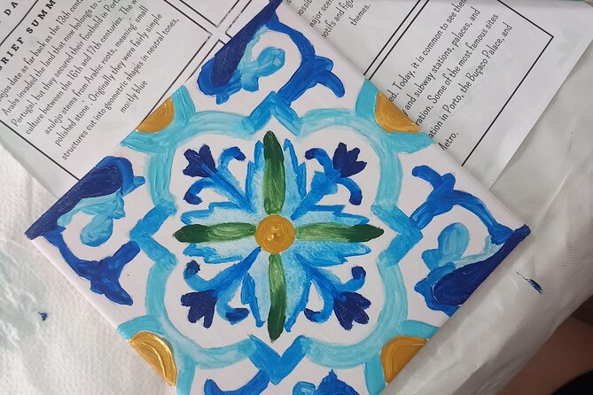 Tile Painting and Cocktails in Downtown Porto - Painting With Acrylics, Then Curing It So You Can Finish the Day